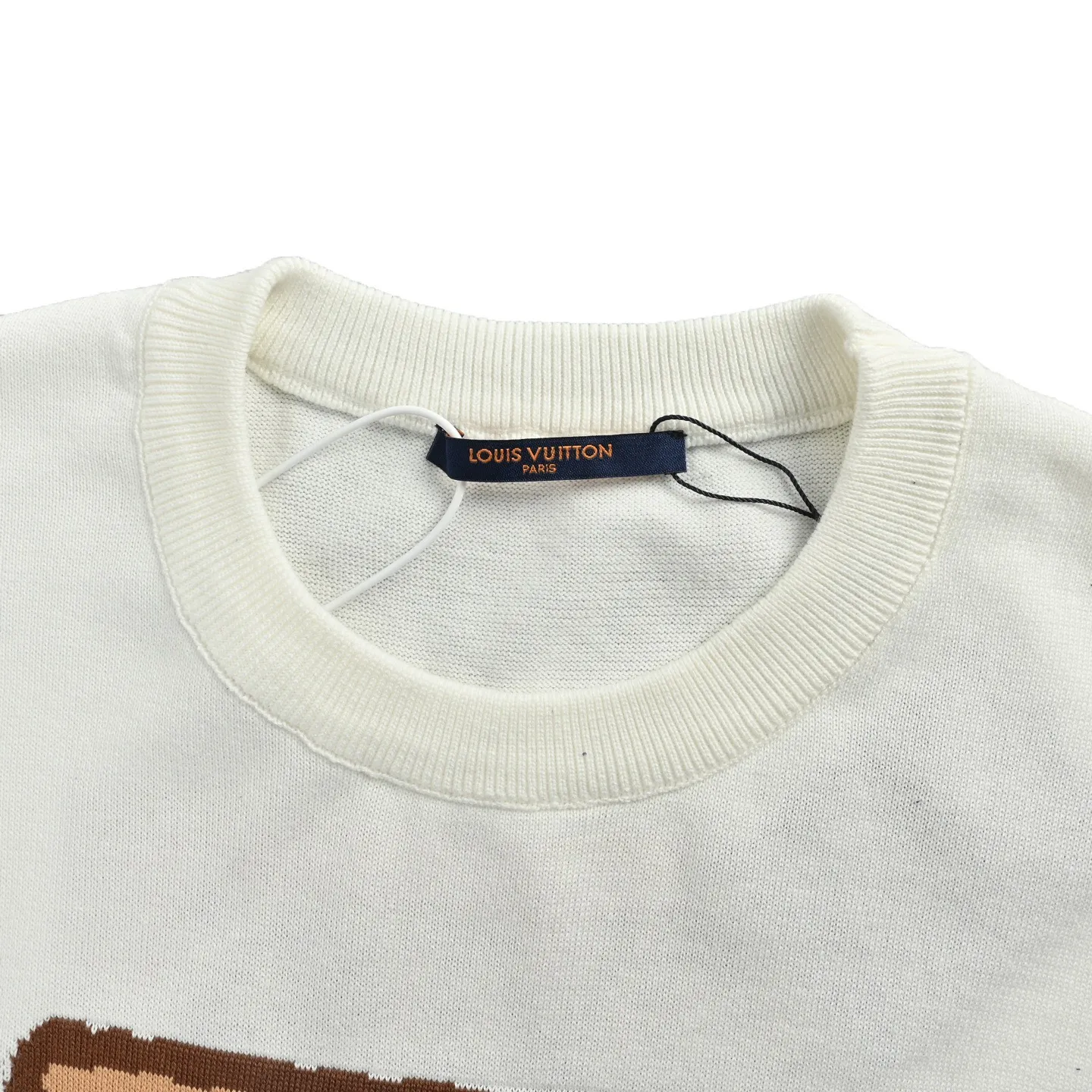 Louis Vuitton/Louis Vuitton 24ss Fei Dong treasure chest jacquard knitted short sleeves